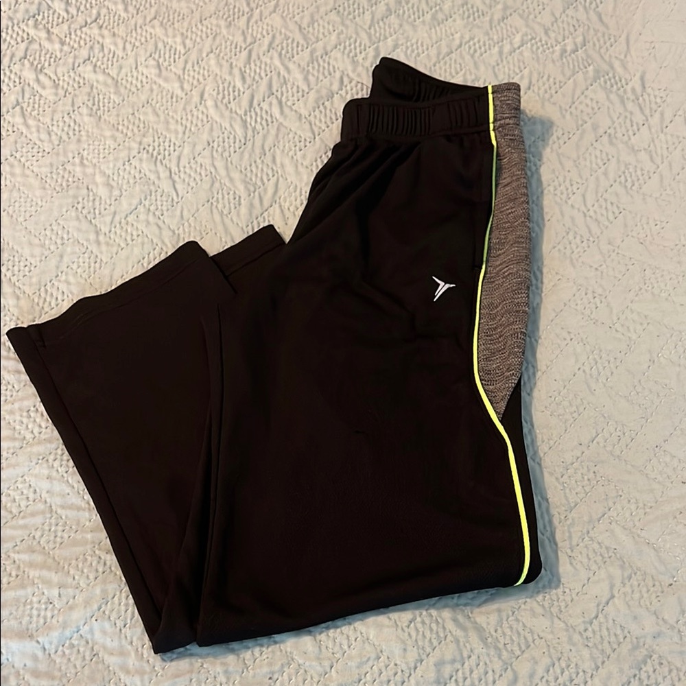Black and Gray Kids Athletic Pants